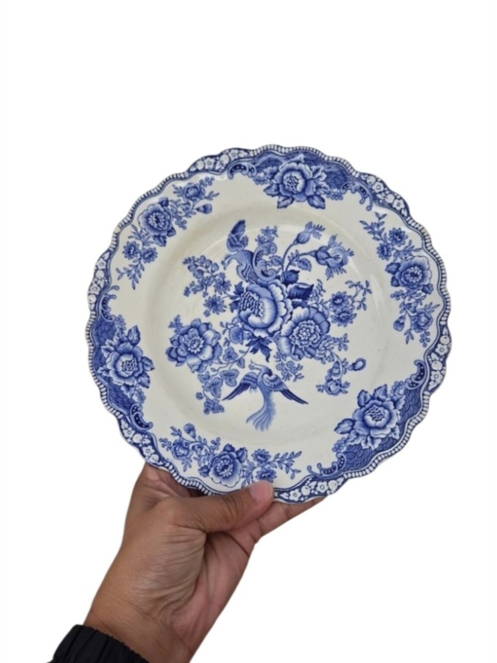Vintage Crown Ducal Bristol England Floral Transferware Plate
